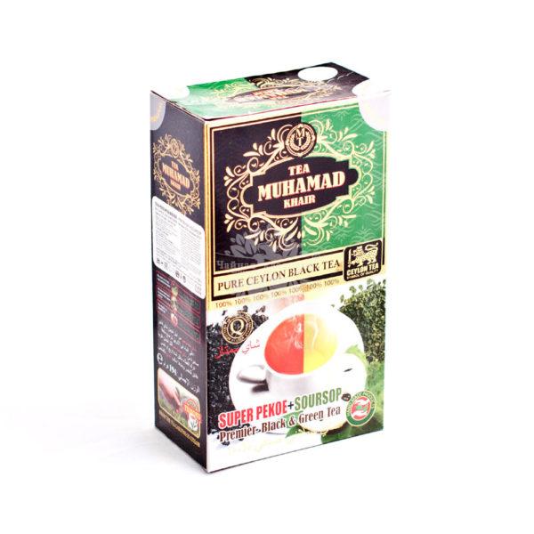 Muhamad Khair Premium Black & Green Tea + Soursop (Мухамад Каир черный и зеленый чай + Саусеп) 135г